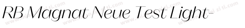 RB Magnat Neue Test Light字体转换